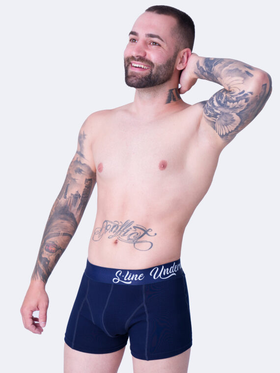 S-LINE МЪЖКИ БОКСЕРИ - Тъмносин, 2XL