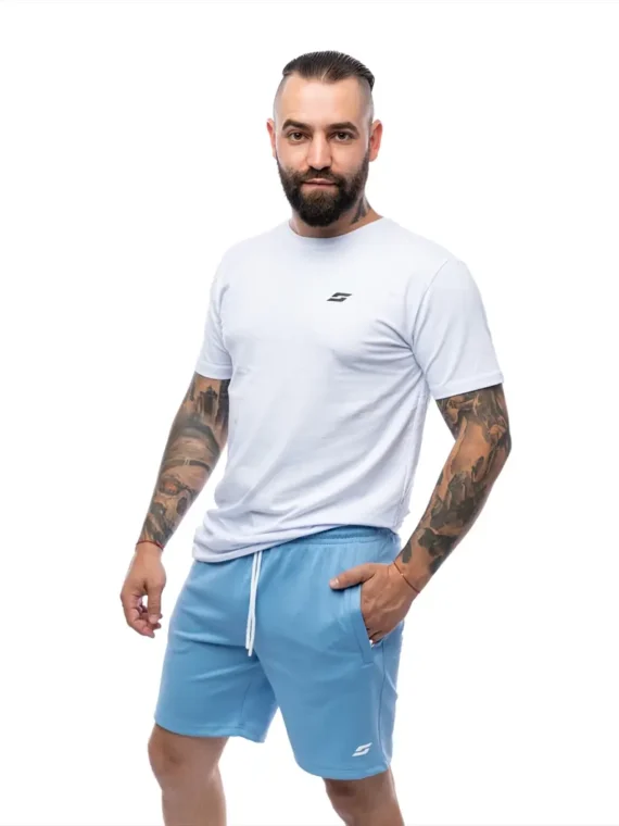 S-LINE МЪЖКИ БЕРМУДИ - Светлосин, 6XL