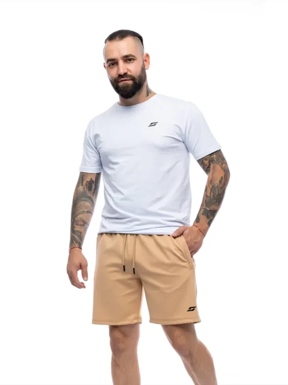 S-LINE МЪЖКИ БЕРМУДИ - Бежов, 6XL