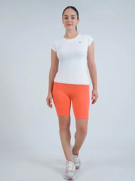 Дамски спортен къс клин S-LINE - Оранжев, XL