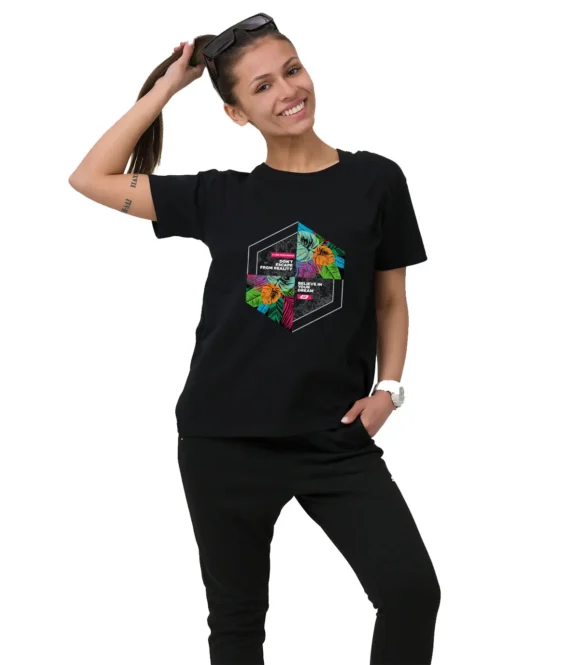Black-women-t-shirt-Flowers-1