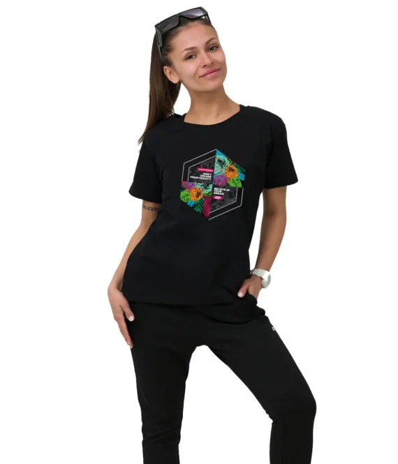 Black-women-t-shirt-Flowers-2