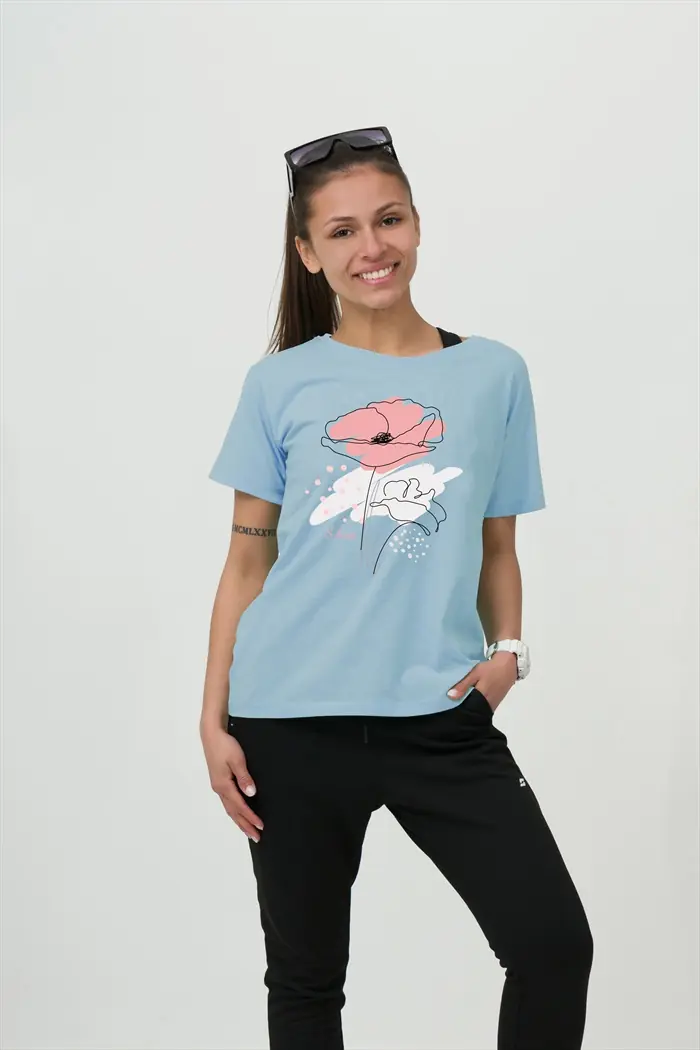 BlueWomen_t-shirt-Rose-colour